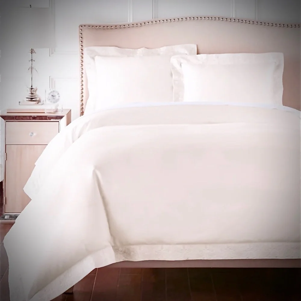 Waterford 400 thread count cotton Tosca Scroll hemstitch duvet cover